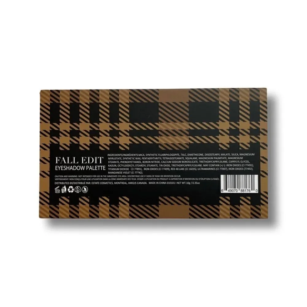 Estate Cosmetics FALL EDIT EYESHADOW & PRESSED PIGMENT PALETTE • NIB